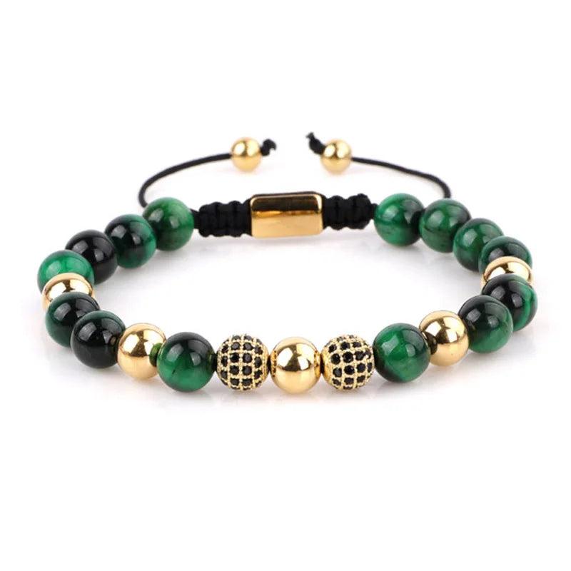 Tiger Eye Bead Men's Bracelet