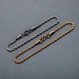 European & American Style High Bracelet Rope Chain 3mm&5mm