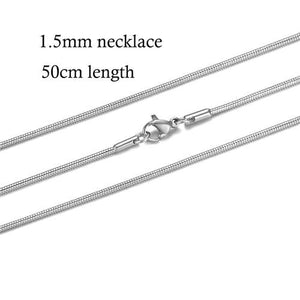 10pcs 316 Stainless Steel Snake Chain Necklace Bracelet DIY Jewelry S-003*10