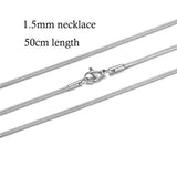 10pcs 316 Stainless Steel Snake Chain Necklace Bracelet DIY Jewelry S-003*10