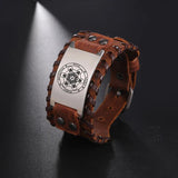 Metatron Angel Flower of Life Wrap Bracelet for Men