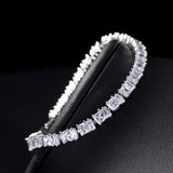Pera Yellow Pink Purple CZ Stone Tennis Bracelet for Women B022