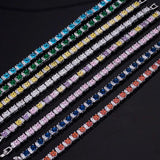 Pera Yellow Pink Purple CZ Stone Tennis Bracelet for Women B022