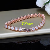 Yellow CZ Stone Tennis Bracelet Bangle Women Gift B052