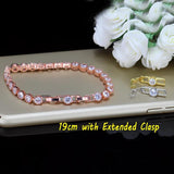 Yellow CZ Stone Tennis Bracelet Bangle Women Gift B052