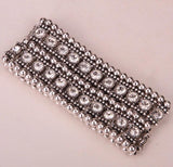 Crystal Wedding Bridal Jewelry Silver Cuff Bracelet