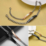 Letters Always Forever Stainless Steel Couples Bracelets Set