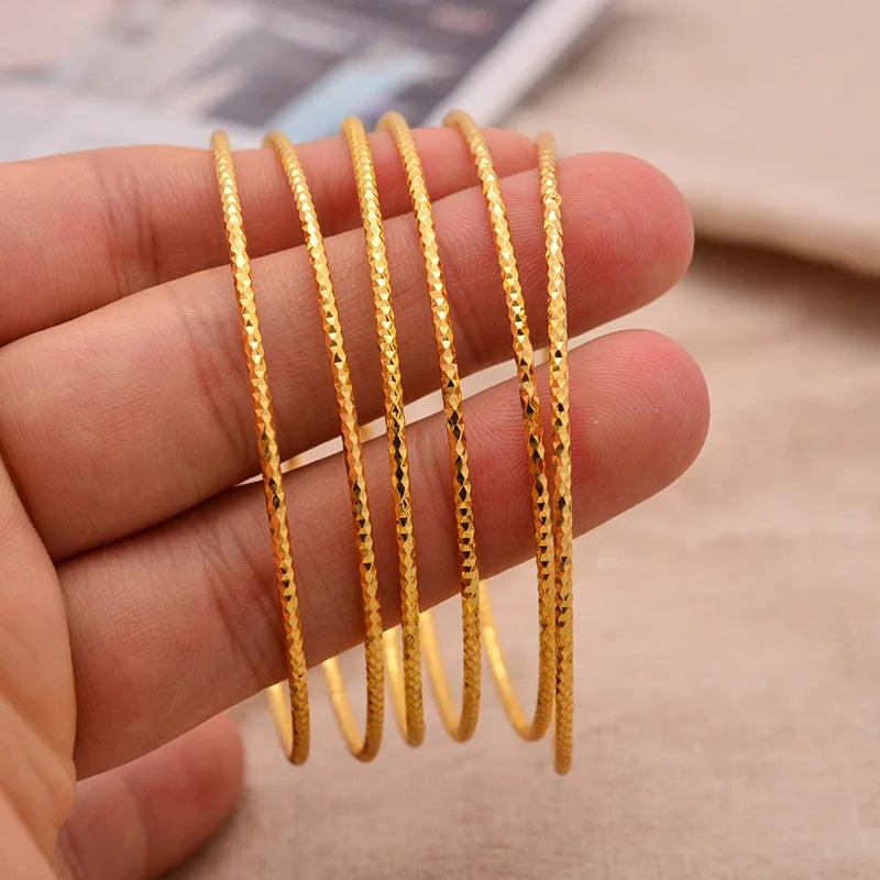 24k Girl Dubai Bangles Kids Ethiopian Bracelet Africa Arab Jewelry
