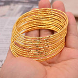 24k Girl Dubai Bangles Kids Ethiopian Bracelet Africa Arab Jewelry