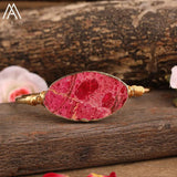 Australian Jades Cuff Bracelet Sea Sediment Jasper Beads