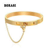 Safety Chain Cuff Bracelet Noeud armband Female Jewelry