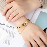 Safety Chain Cuff Bracelet Noeud armband Female Jewelry