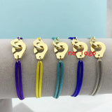 Rose Yellow Stainless Steel Handcuff Bracelet Menottes Bijoux Corde Bracelet
