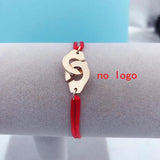Rose Yellow Stainless Steel Handcuff Bracelet Menottes Bijoux Corde Bracelet