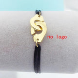 Rose Yellow Stainless Steel Handcuff Bracelet Menottes Bijoux Corde Bracelet