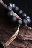 Wooden Beads Tibetan Ebony 20mm Prayer Wheel Bracelet Men's