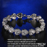 Heart Silver Bangle Bracelet Anniversary Gift Jewelry