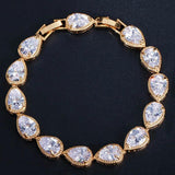Rose Tennis Bracelet Women Wedding Party Jewelry CB052