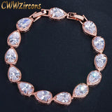 Rose Tennis Bracelet Women Wedding Party Jewelry CB052