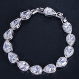 Rose Tennis Bracelet Women Wedding Party Jewelry CB052