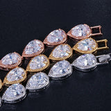 Rose Tennis Bracelet Women Wedding Party Jewelry CB052