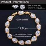 Rose Tennis Bracelet Women Wedding Party Jewelry CB052
