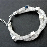 Austrian Crystal Mesh Net Wrapped Bracelet Jewelry Gift For Women