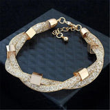 Austrian Crystal Mesh Net Wrapped Bracelet Jewelry Gift For Women