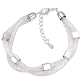 Austrian Crystal Mesh Net Wrapped Bracelet Jewelry Gift For Women