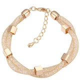 Austrian Crystal Mesh Net Wrapped Bracelet Jewelry Gift For Women
