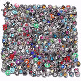 20pcs Rhinestone Metal Charms 12mm Snap Button Jewelry for DIY Bracelet