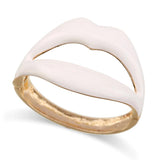 Kaymen Lip Shape Bangle Enamel Cuff Bracelet Wedding Party Bracelet