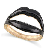 Kaymen Lip Shape Bangle Enamel Cuff Bracelet Wedding Party Bracelet