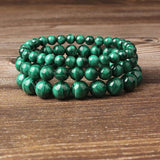 8mm Malachite Stone Beads Bracelet for DIY Jewelry Charm Amulet