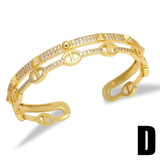 European American Personality Exaggerated Jewelry Ins Niche Open Bracelet