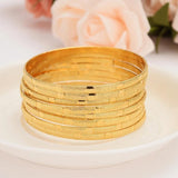 4pcs Dubai Bangles African European Ethiopia Jewelry Bride Bracelets Anklet