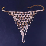 Stonefans Rhinestone Tassel Finger Nail Bracelet for Women Crystal Hand Harness 