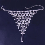 Stonefans Rhinestone Tassel Finger Nail Bracelet for Women Crystal Hand Harness 