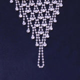 Stonefans Rhinestone Tassel Finger Nail Bracelet for Women Crystal Hand Harness 