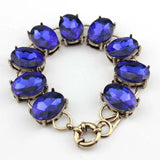 Vintage Oval Glass Crystal Bracelet for Women