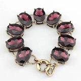 Vintage Oval Glass Crystal Bracelet for Women