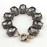 Vintage Oval Glass Crystal Bracelet for Women