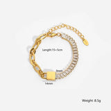 Waterproof Bling CZ Stone Chain Bracelet for Women