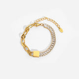 Waterproof Bling CZ Stone Chain Bracelet for Women