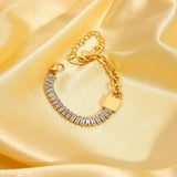 Waterproof Bling CZ Stone Chain Bracelet for Women