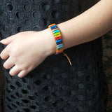 Boho Wrap Bracelet Women Leather Rope Stone Beaded Fancy Bracelet