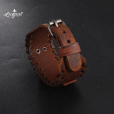 Zodiac Star of David Men's Leather Wrist Bracelets
