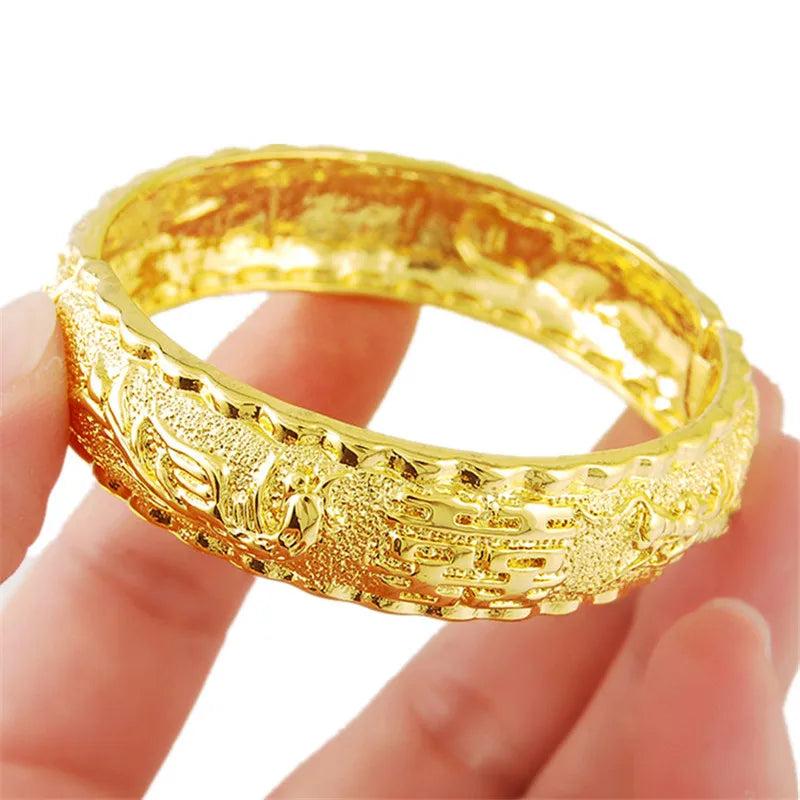 24K Real Bracelet Plated Women's Wedding Jewelry