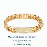 Famous Copper Zircon Bangle BlingBling Bracelet - Party Jewelry