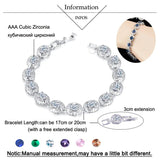 Dark CZ Crystal Women Jewelry Oval Cut Zirconia Stone Tennis Bracelet